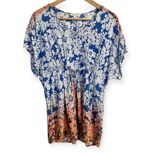 CAbi #891 Blue Ombré Floral Dolman Blouse Small - Picture 3 of 10